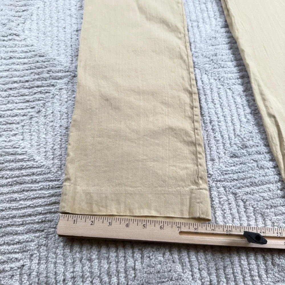 Banana Republic Wide Leg Linen Pants Womens 00P Tan Quiet Luxury Coastal Office